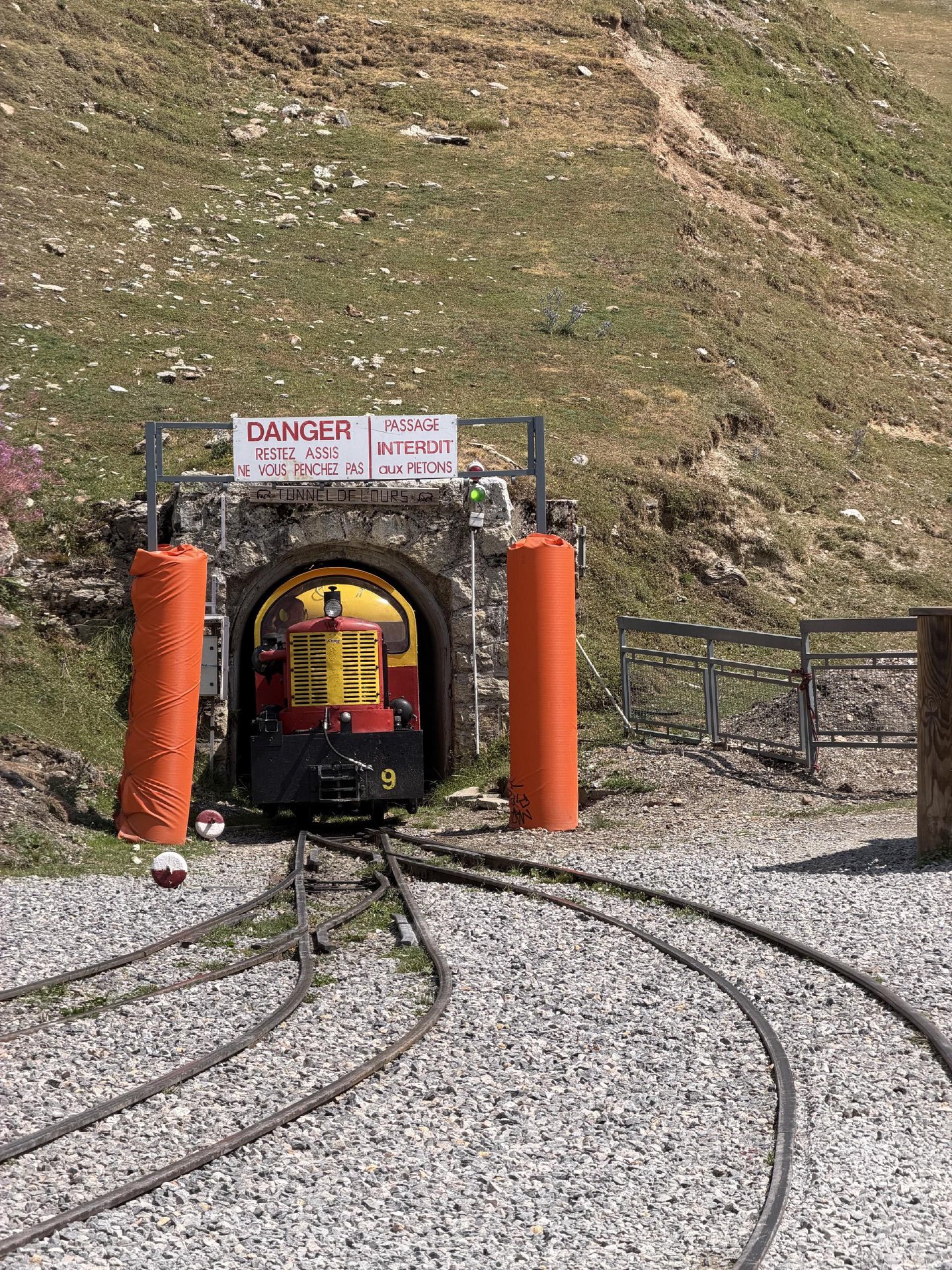 Train in tunnel